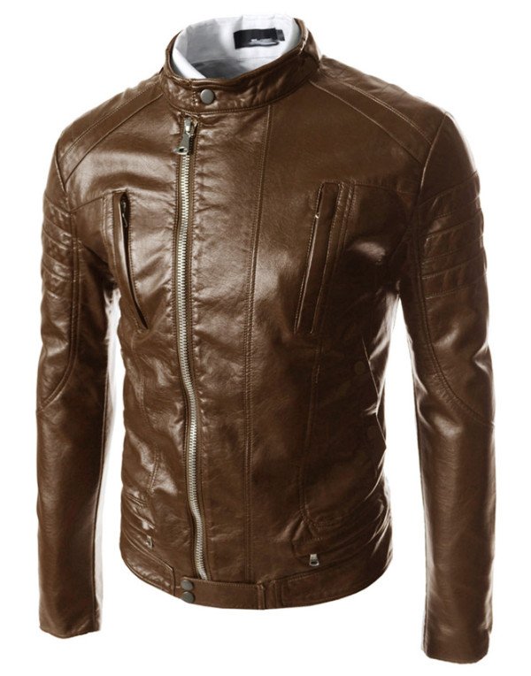 HugMe.fashion High Quality Leather Biker Jacket for Men JK110